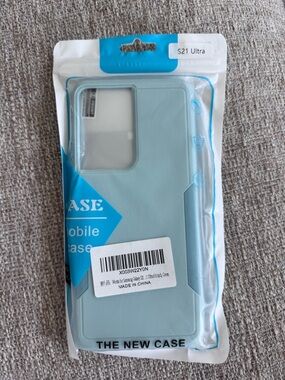 S21 Ultra Light Teal Phone Case - Samsung Galaxy S21, Ultra 6.8 in